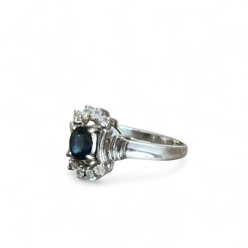 Bague 54 Bague Marguerite en or blanc, saphir 58 Facettes 147