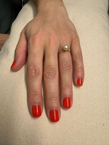 Bague 53.5 Bague or jaune et perle 58 Facettes