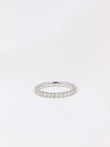 Snubní prsten Američan z bílého zlata a 0,9 karátových diamantů