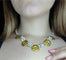 Collier Collier avec perles de rivière et marguerites en or jaune 58 Facettes