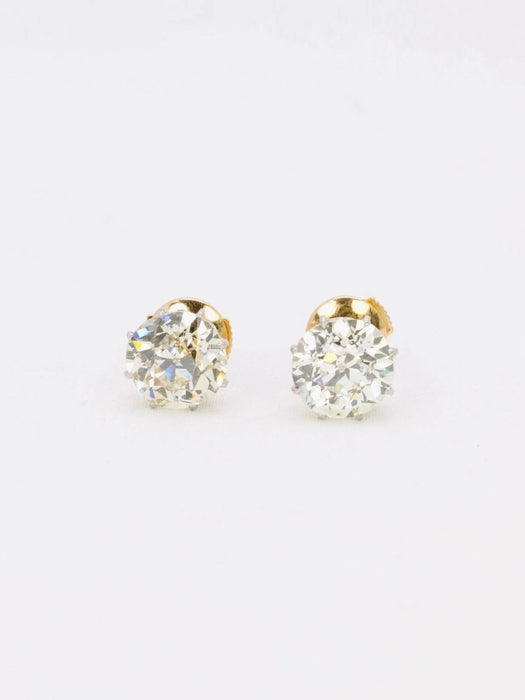 Boucles d'oreilles Boucles d'oreilles puces diamants taille ancienne 3.37 ct 58 Facettes 391.5