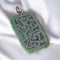 Pendentif Pendentif Art Déco en or, jade sculpté et diamants. 58 Facettes