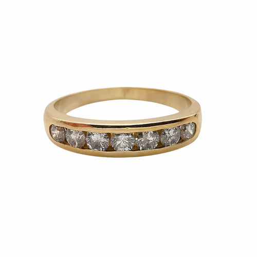 Bague 54 Bague Alliance or jaune et diamants 58 Facettes