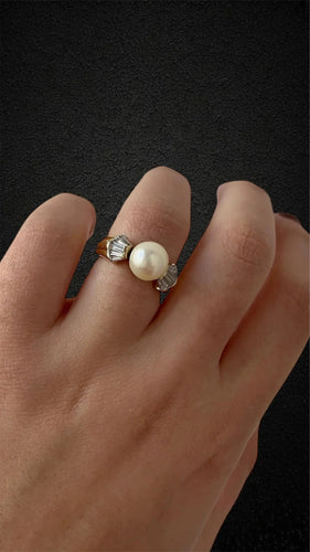 Bague Raffinato anello con perla e diamanti 58 Facettes