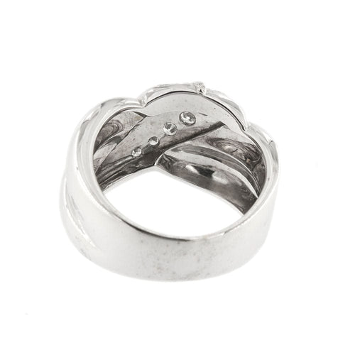 Bague 54 Bague bandeau or blanc diamants 58 Facettes 29354