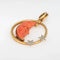 Pendentif Pendentif en corail sculpté Homme dans la lune Croissant d'étoile Or 18 carats Bijoux célestes 58 Facettes G13736