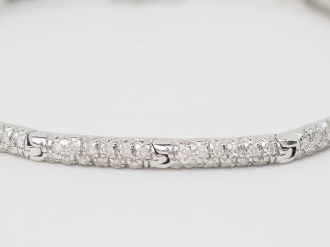 Bracelet Bracelet rivière en or blanc et diamants 1.10cts 58 Facettes 30765