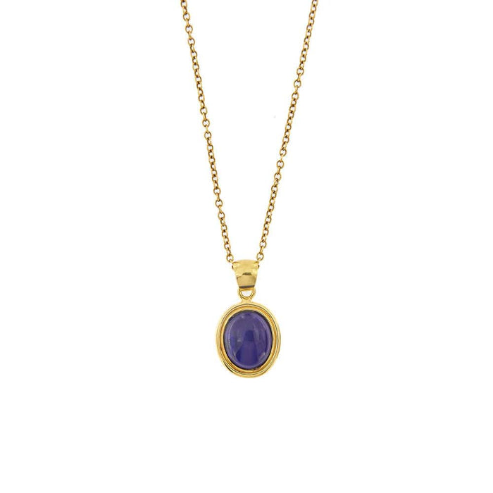 Collier Collier avec pendentif lapis-lazuli 58 Facettes 33597