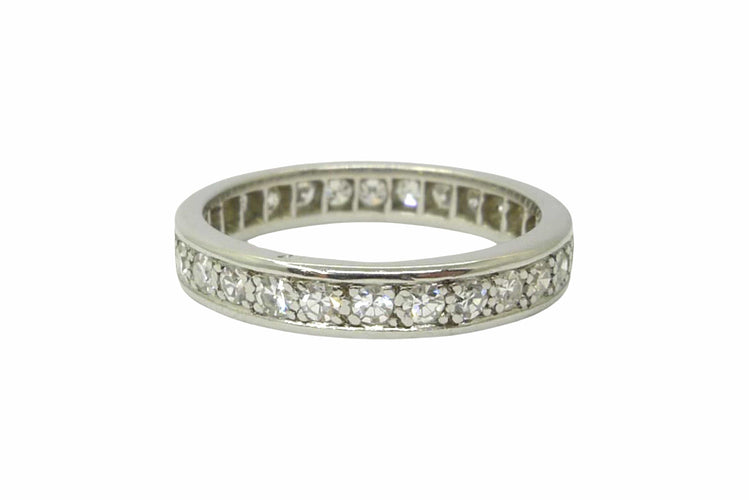 Bague 53 Alliance Platine Diamants 58 Facettes 00036001