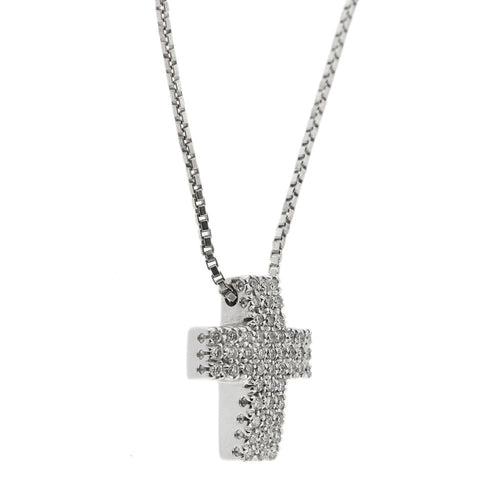Collier Collier avec croix et diamants 58 Facettes 29901