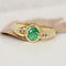 Bague 58 Bague émeraude diamants occasion 58 Facettes CV124