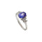 Bague 51 Bague en or blanc avec tanzanite et diamants 58 Facettes 38890