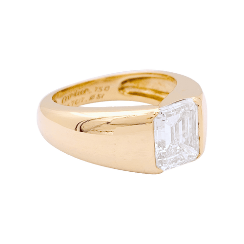 Bague 51 Bague Cartier or jaune, diamant 2,05 carats. 58 Facettes 34146