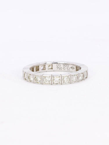 Bague 52 CARTIER Bague Lanière or blanc diamants 58 Facettes 1109.2