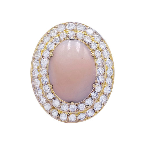 Bague 56 Bague M.Gérard corail, diamants. 58 Facettes 32500