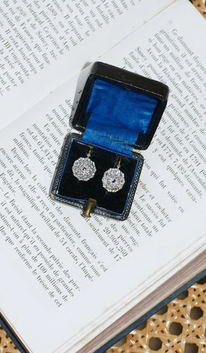 Boucles d'oreilles Boucles d'Oreilles Marguerite Diamants Taille Rose 58 Facettes