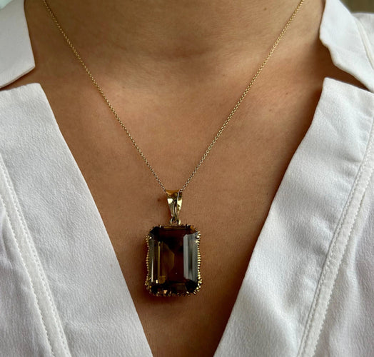 Pendentif PENDENTIF OR & TOPAZE 58 Facettes BO/220114