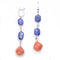 Boucles d'oreilles Paire de pendants d'oreilles tanzanite et corail 58 Facettes 26