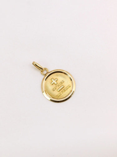 Pendentif Médaille Amour AUGIS "L'originale" or jaune Plus qu’hier moins que demain 58 Facettes J459