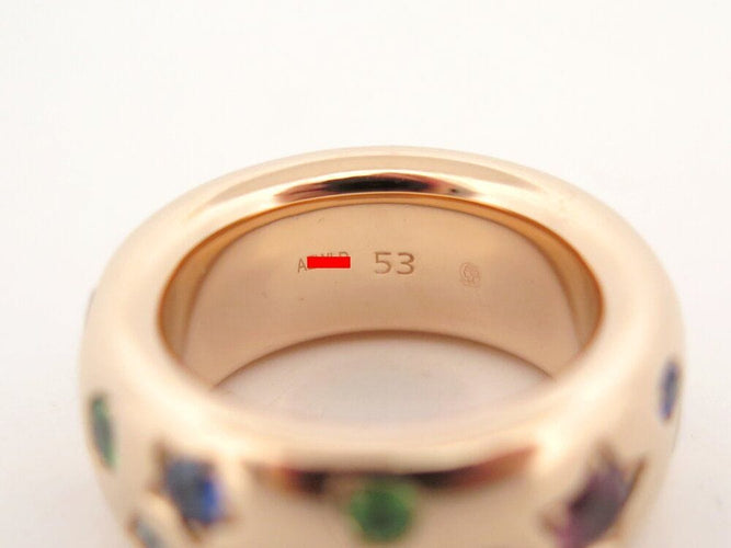 Bague 53 bague POMELLATO iconica medium or rose tourmaline saphir ruby 58 Facettes 263944