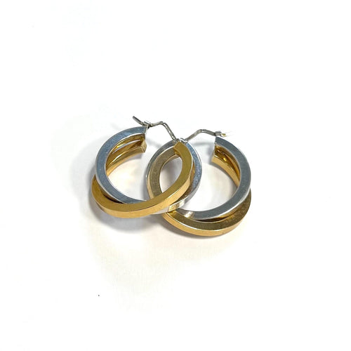 Boucles d'oreilles Créoles deux ors 58 Facettes REF2566-334