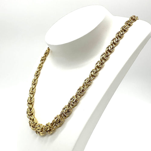 Collier Collier or jaune maille royale en chute 58 Facettes Z1351294