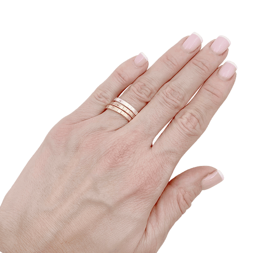 Bague 54 Bague Chopard "Ice Cube" or blanc. 58 Facettes 34155