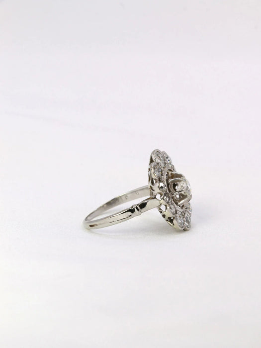 Daisy ring Art Deco diamanten