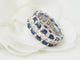 Bague 52 Bague alliance en or blanc, saphirs et diamants 58 Facettes 33594
