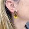 Boucles d'oreilles Boucles d'oreilles pendantes, citrines et péridots. 58 Facettes 34069