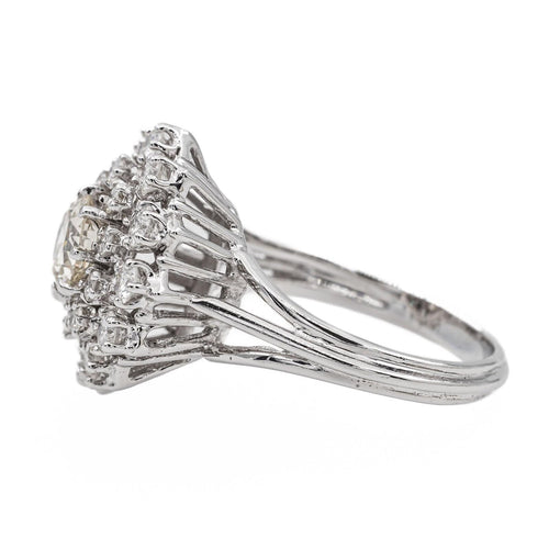 Bague 55 Bague Pompadour Or blanc Diamant 58 Facettes 2991730CN