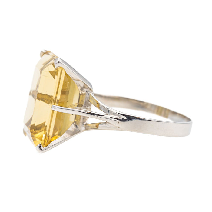 Bague 55 Bague Or blanc Citrine 58 Facettes 2830638CN