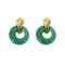 Boucles d'oreilles VAN CLEEF & ARPELS - Paire de boucles d'oreilles en or jaune, chrysoprases et hématites 58 Facettes