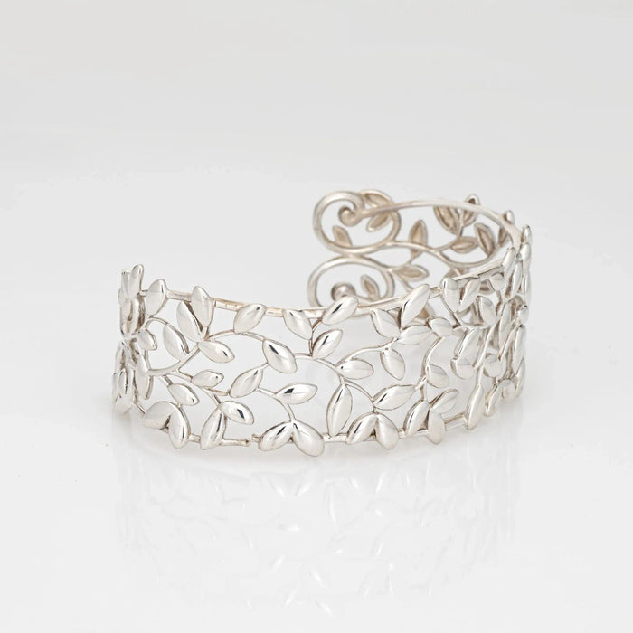 Bracelet Bracelet manchette feuille d'olivier TIFFANY & CO. Paloma Picasso argent XL 58 Facettes G13542