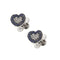 Boucles d'oreilles Boucles d'oreilles coeur diamants et saphirs 58 Facettes 23895