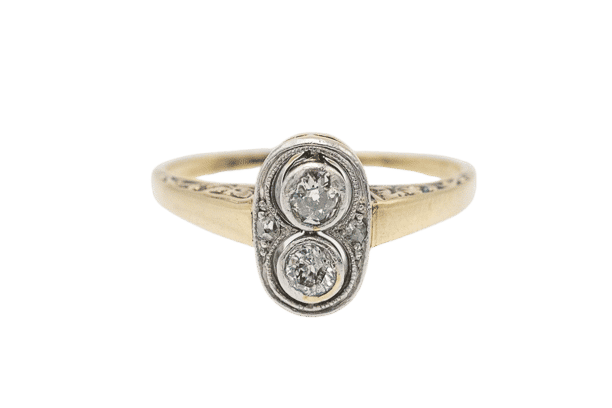 Bague 50 Bague élégante en or jaune sertie de diamants, vers 1925 58 Facettes 11078