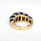 Bague 49 Bague dôme vintage en lapis-lazuli et diamants des années 70, or jaune 18 carats 58 Facettes G13741