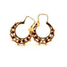 Boucles d'oreilles Créoles Or Jaune 18k & Rubis 58 Facettes 2-BOC1-GS36006