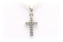 Pendentif Pendentif contemporain en or blanc serti de diamants 58 Facettes B633
