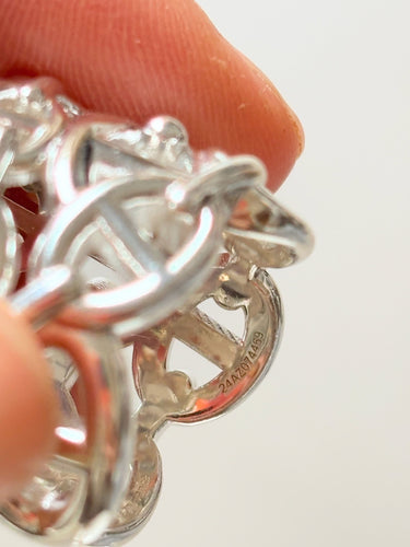 Bague 55 HERMÈS - Bague Chaîne d'ancre enchaînée 58 Facettes WC-2025-1577