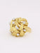 Bague Bague dome fleur or jaune diamants 58 Facettes J604