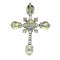 Pendentif Croix d'argent rococo des années 1750 58 Facettes 24121-0345