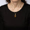 Collier Collier pendentif citrine 15 carats, chaîne vintage en or jaune 14 carats, 45 cm, bijoux fins 58 Facettes G13493