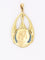Pendentif Médaille Art Nouveau Vierge de profil or jaune émail plique-à-jour bleu 58 Facettes 1153.13