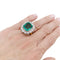 Bague 52 Bague Pompadour émeraude, diamants, platine et or jaune. 58 Facettes 33904
