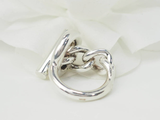 Bague Bague Hermès croisette GM en argent 58 Facettes 33114