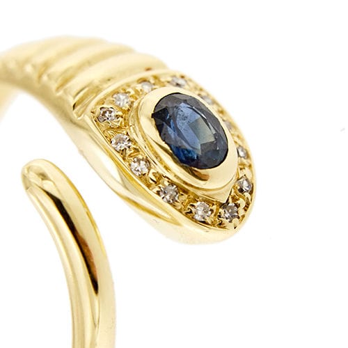 Bague 59 Bague serpent avec saphir et diamants 58 Facettes 36945