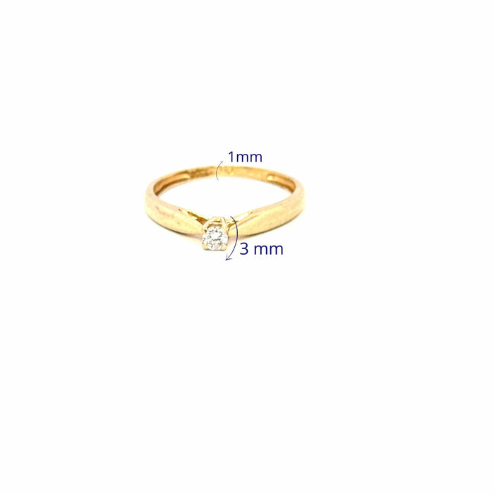 Bague 54 Solitaire Or Jaune Diamant 58 Facettes 105-GS50465-5