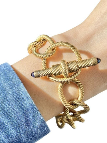 Bracelet Bracelet en or jaune 18k saphirs 58 Facettes