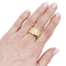 Bague 56 Bague or jaune, diamants. 58 Facettes 34470